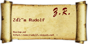 Zám Rudolf névjegykártya