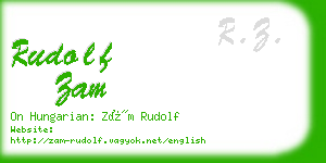 rudolf zam business card